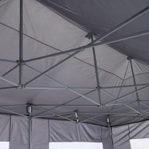PROFI Alumínium Pop-up összecsukható pavilon rendezvénysátor 3x6m ponyva  extra erős 500D Oxford szövet fekete + Tartozék homokzsák