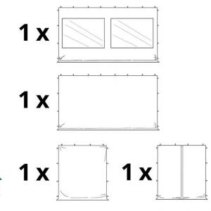 PROFI Alumínium Pop-up összecsukható pavilon rendezvénysátor 3x6m ponyva PVC  fehér