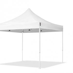 PROFI pop-up összecsukható pavilon és rendezvénysátor 3 × 3 m, 9 m², 100%-ban vízálló PVC ponyvával, 4 db oldalfallal, 30 × 30 mm-es acélvázzal és 3 fokozatban állítható magassággal
