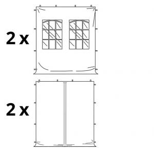 PROFI pop-up összecsukható pavilon és rendezvénysátor 3 × 3 m, 9 m², 100%-ban vízálló PVC ponyvával, 4 db oldalfallal, 30 × 30 mm-es acélvázzal és 3 fokozatban állítható magassággal