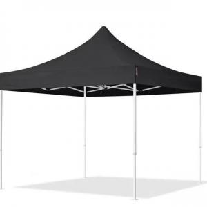 PROFI pop-up összecsukható pavilon és rendezvénysátor 3 × 3 m, 9 m², 100%-ban vízálló PVC ponyvával, 4 db oldalfallal, 30 × 30 mm-es acélvázzal és 3 fokozatban állítható magassággal