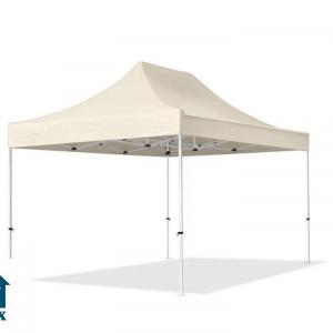 PROFI pop-up összecsukható pavilon és rendezvénysátor 3 × 4,5 m, 13,5 m², 100%-ban vízálló PVC-bevonatú ponyvával, 4 db oldalfallal, 30 × 30 mm-es porfestett acélvázzal