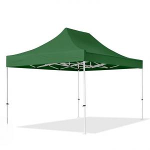 PROFI pop-up összecsukható pavilon és rendezvénysátor 3 × 6 m, 18 m², fehér PVC bevonatú ponyvával és oldalfalakkal, 30 × 30 mm-es korrózióvédett acélvázzal, 3 fokozatban állítható magassággal
