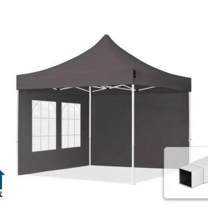 PROFI  Pop-up összecsukható pavilon, rendezvénysátor 3x3 m, ponyva PVC oldalfal 2db