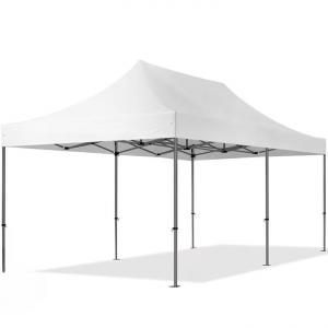 PROFI Pop-up összecsukható pavilon rendezvénysátor 3x6m ponyva PVC 4db oldalfallal, acélszerkezettel, ablakkal