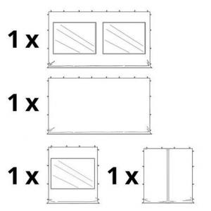 PROFI pop-up összecsukható pavilon rendezvénysátor 3x6m ponyva PVC  fehér oldalfallal