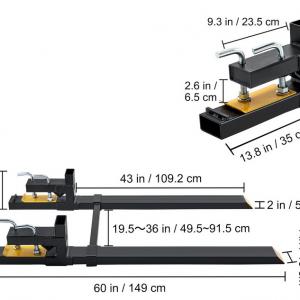 Raklapvilla targoncához traktorhoz  1814 kg teherbírás