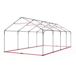 Raktársátor, ipari sátor 3 × 4 m – 12 m², PVC ponyvával, padlókerettel és megerősített horganyzott acélszerkezettel