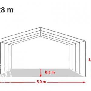 Raktársátor ipari tároló sátor 5x8 m ponyva PVC sötétzöld