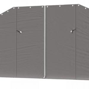 Raktársátor tároló, műhelysátor 4x6  m ponyva PE erősített horganyzott  acélvázas kivitel szürke