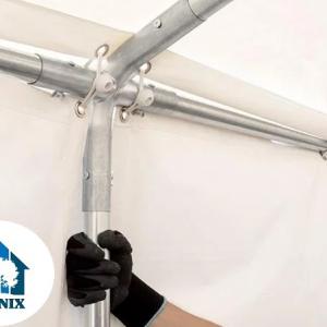 Raktársátor  tároló sátor 3x6 m ponyva PVC erősített szerkezettel padlókerettel