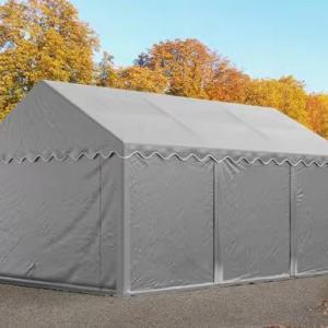 Raktársátor tároló sátor 4x6 m ponyva PVC erősített szerkezettel padlókerettel