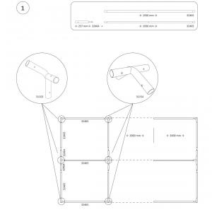 Raktársátor, tárolósátor 3 × 4 m – 12 m², PVC ponyvával és horganyzott acélszerkezettel