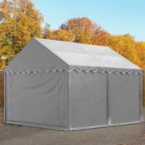 Raktársátor, tárolósátor 3 × 4 m – 12 m², PVC ponyvával, padlókerettel és extra megerősített horganyzott acélszerkezettel
