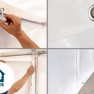 Raktársátor, tárolósátor 3 × 6 m – 18 m², erős PVC ponyvával, padlókerettel és megerősített horganyzott acélszerkezettel