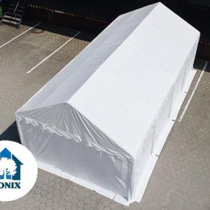 Raktársátor, tárolósátor 3 × 6 m – 18 m², erős PVC ponyvával, padlókerettel és megerősített horganyzott acélszerkezettel