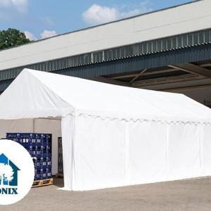 Raktársátor, tárolósátor 4 × 6 m – 24 m², erős PVC ponyvával, padlókerettel és megerősített acélszerkezettel