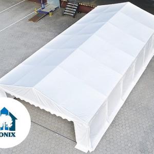 Raktársátor, tárolósátor 5 × 10 m – 50 m², PVC ponyvával, padlókerettel és megerősített horganyzott acélszerkezettel