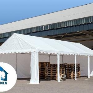 Raktársátor, tárolósátor, ipari sátor 5 × 10 m – 50 m², PVC ponyvával, horganyzott acélvázzal