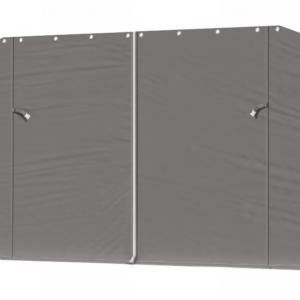 Raktársátor, tárolósátor, ipari sátor 5 × 8 m – 40 m², erős PE ponyvával, horganyzott acélvázzal szürke