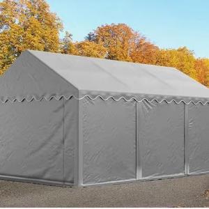 Raktársátor, tárolósátor, műhelysátor 4 × 6 m – 24 m², erős PVC ponyvával és horganyzott acélvázzal