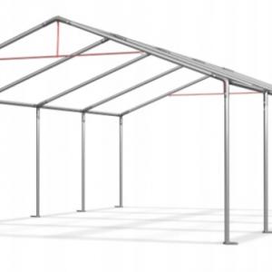 Raktársátor, tárolósátor, nyári sátor 3 × 5 m – 15 m², 240 g/m² PE fehér ponyvával, horganyzott acélvázzal
