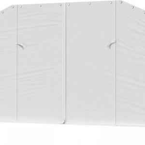 Rendezvénysátor 4 × 8 m – 32 m², 240 g/m² fehér PE ponyvával és horganyzott acélvázzal