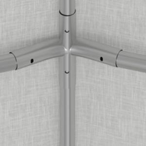 Rendezvénysátor parti sátor 3 × 6 m, 170 g/m² PE ponyvával, horganyzott acélvázzal, UV50+ védelemmel – fehér
