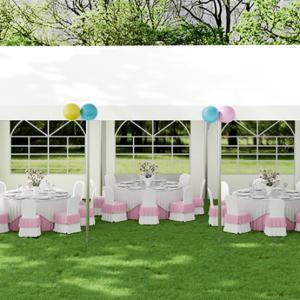 Rendezvénysátor parti sátor 3 × 6 m, 170 g/m² PE ponyvával, horganyzott acélvázzal, UV50+ védelemmel – fehér