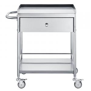 Rozsdamentes acél laboratóriumi orvosi kocsi 71 x 42 x 78 cm terhelhetőség 100 kg