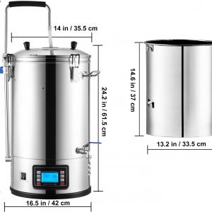 Sörfőző rendszer – 30 L, automata és kézi vezérléssel, 2500 W