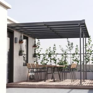 Sunny Pavilon kerti terasz alumínium 435x 302 cm állítható magasságú napvédő szürke
