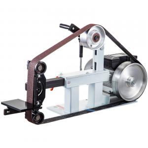 Szalagcsiszoló, 2db 208 cm szalaggal, 3db csiszolókoronggal, 110 V-os 1,5 kW