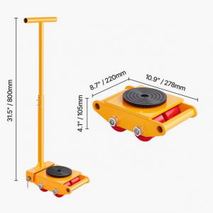 Szállító platform, görgős kocsi – 6000kg teherbírás 4db + 2 fogantyú