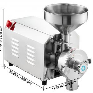 Szárazanyag-daráló és őrlőgép rozsdamentes acél kivitelben – 2200 W, 50 kg/óra