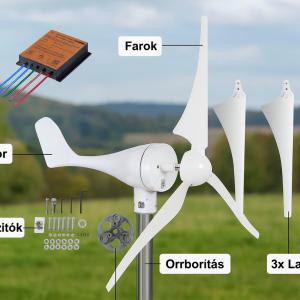 Szélgenerátor szélturbina 400 W-os 12 V-os