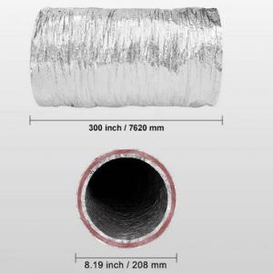 Szellőzőcső légcsatorna Ipari fém elszívó ventilátorhoz 152,4  mm flexibilis cső mérete: 7,62 m