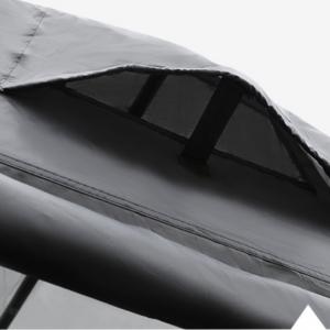 Szerszámtároló sátor, mobilgarázs 9,8 m³ – 190 × 230 × 225 cm,  2 db szellőzőnyílással, szürke
