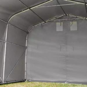 Takarmánytároló, állattaró sátor sátorgarázs 4x4 m ponyva PVC talajrögzítéssel szükre (16m2)