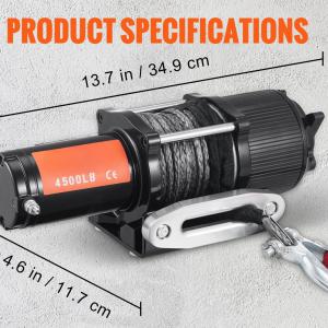 Teherautó csörlő 2041kg teherbírás motor 2,2 LE , 12V