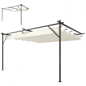 Terasz balkon pergola napernyő 4x3m krémfehér