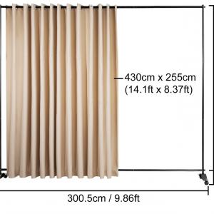 Térelválasztó paraván Sötétítő függönyelválasztó 240 × 300 cm bézs