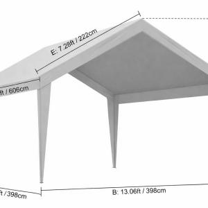 Tető ponyva mobilgarázshoz 4x6m szürke
