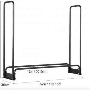 Tüzifa állvány 132,08 cm x 36 cm x 117 cm, teherbírás 200 kg