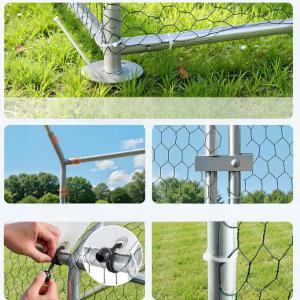 Tyúkketrec, tyúkól fedéllel – Horganyzott acélból, 300 × 100 × 200 cm (4–10 számára)