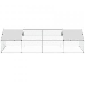 Tyúkketrec, tyúkól fedéllel, etetőnyílással  – horganyzott acél 300 x 800 x 200 cm