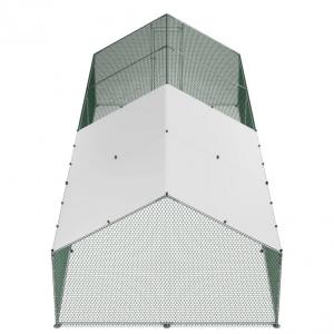 Tyúkketrec, tyúkól tetővel, biztonsági zárral – 300 × 800 × 200 cm (50-70 tyúk részére)