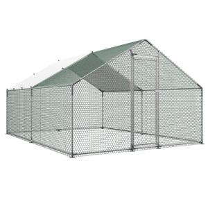 Tyúkketrec, tyúkól tetvőel, biztonsági zárral 3 × 4 × 2 m 12–15 tyúk részére