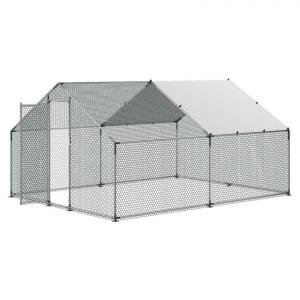 Tyúkketrec, tyúkól tetvőel, biztonsági zárral 3 × 4 × 2 m 12–15 tyúk részére