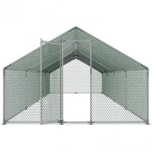 Tyúkketrec, tyúkól tetvőel, biztonsági zárral (3 x 8 x 2 m)